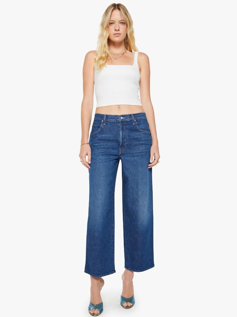 NEW Mother Denim The Delinquent Ankle Jeans in Made in the Shade Wash